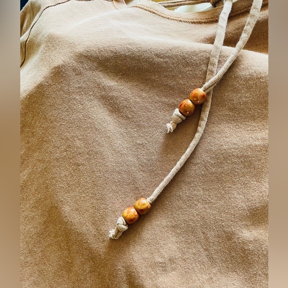 Free People Beach Tan / camel Brown Drop Waist Tunic Mini Dress Swim Cover - Picture 13 of 13